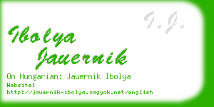 ibolya jauernik business card